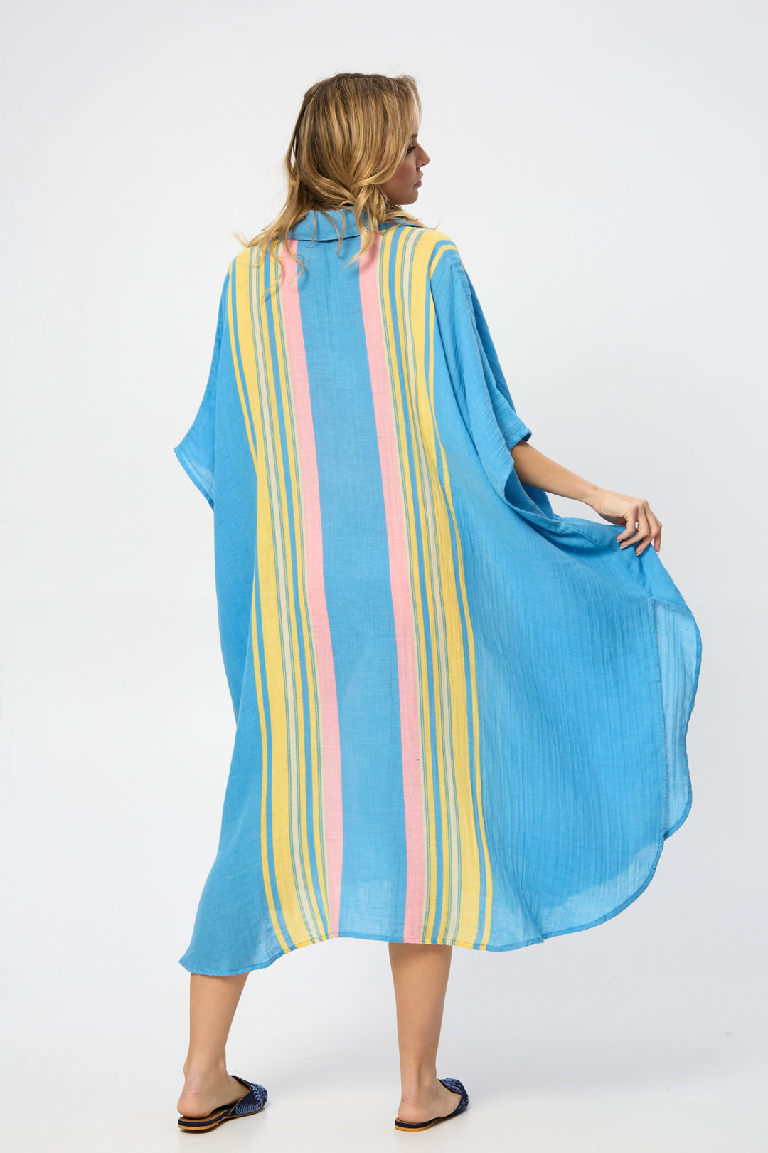 Striped Collared Kaftan