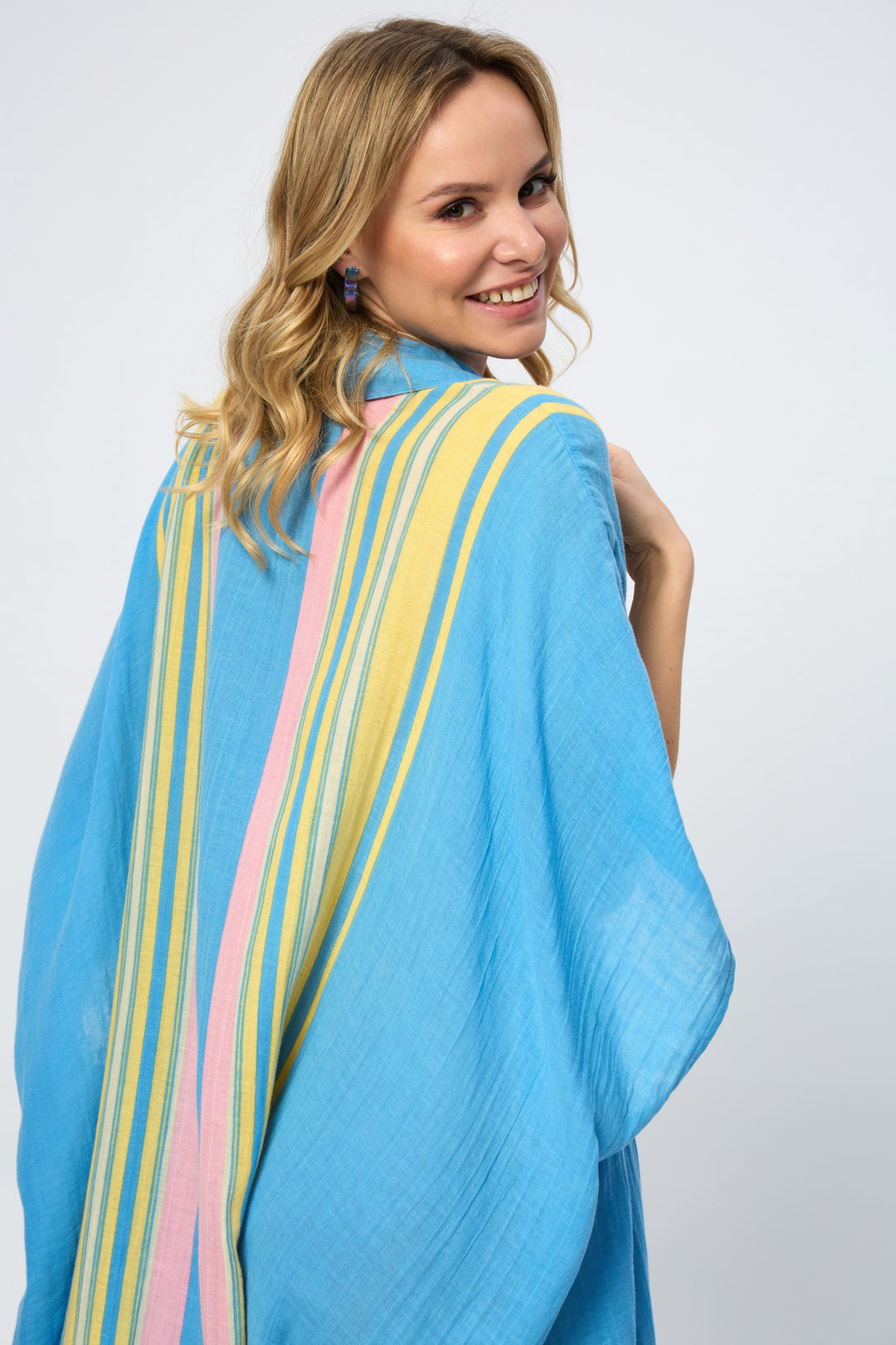 Striped Collared Kaftan
