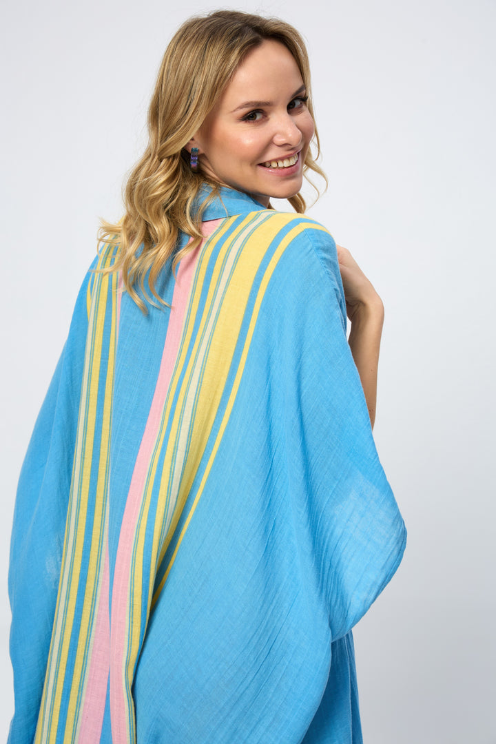 Striped Collared Kaftan