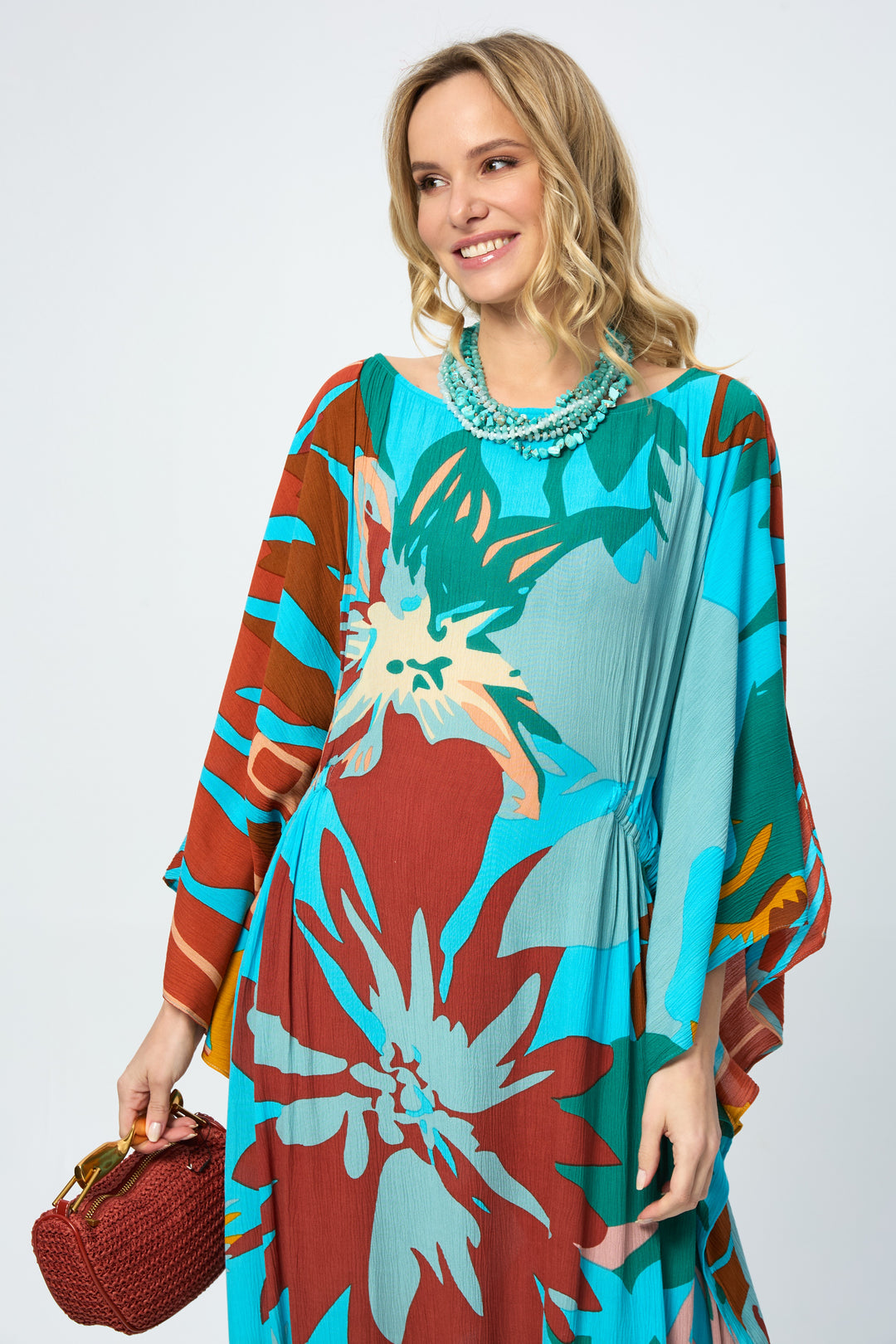 Polychromatic Flowery Kaftan