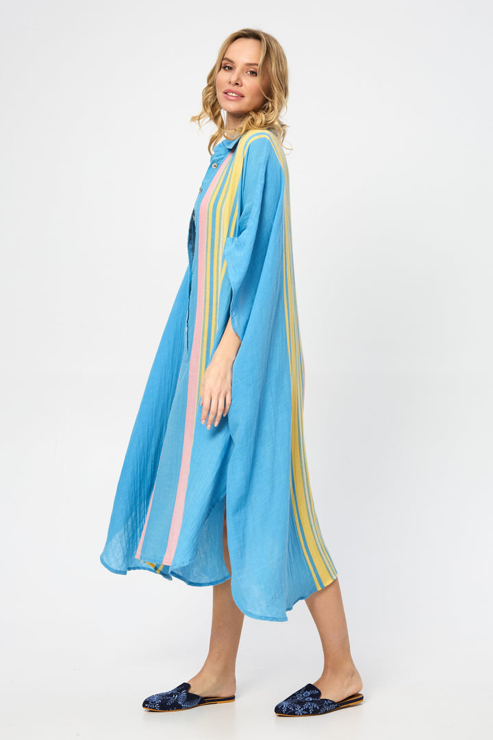 Striped Collared Kaftan