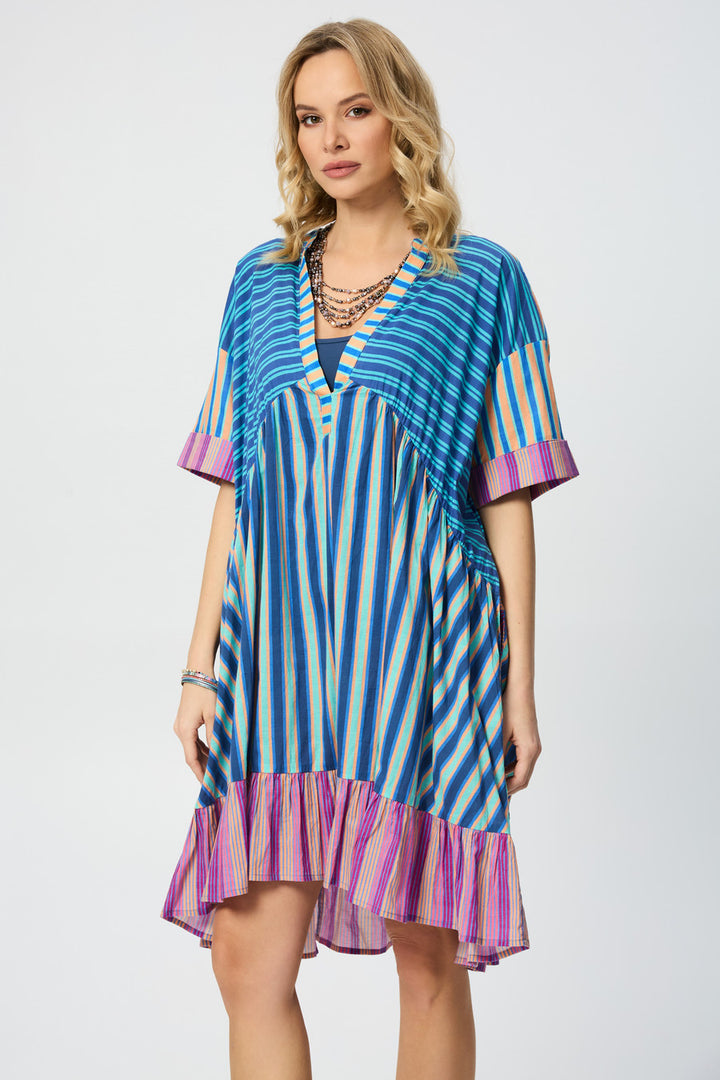 Bold Striped Cover Up Dress
