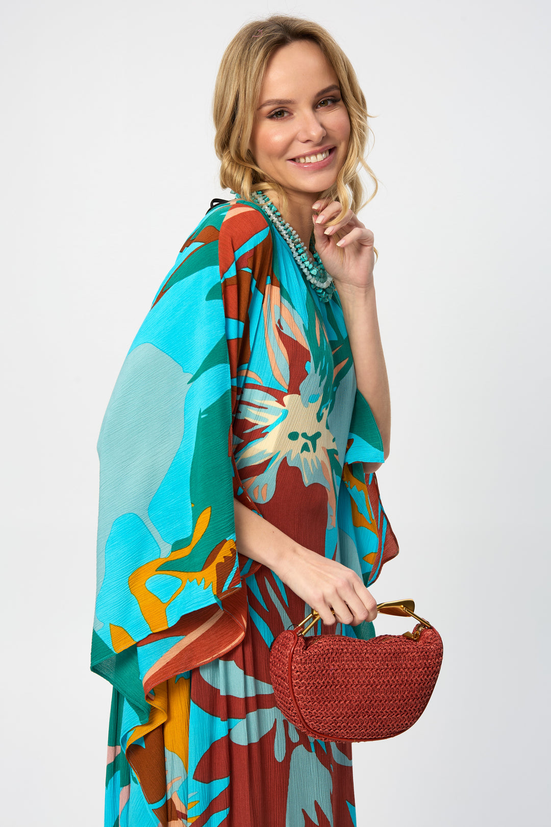 Polychromatic Flowery Kaftan