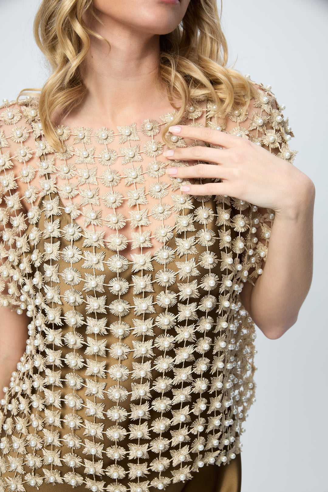 Pearl Accented Floral Shell