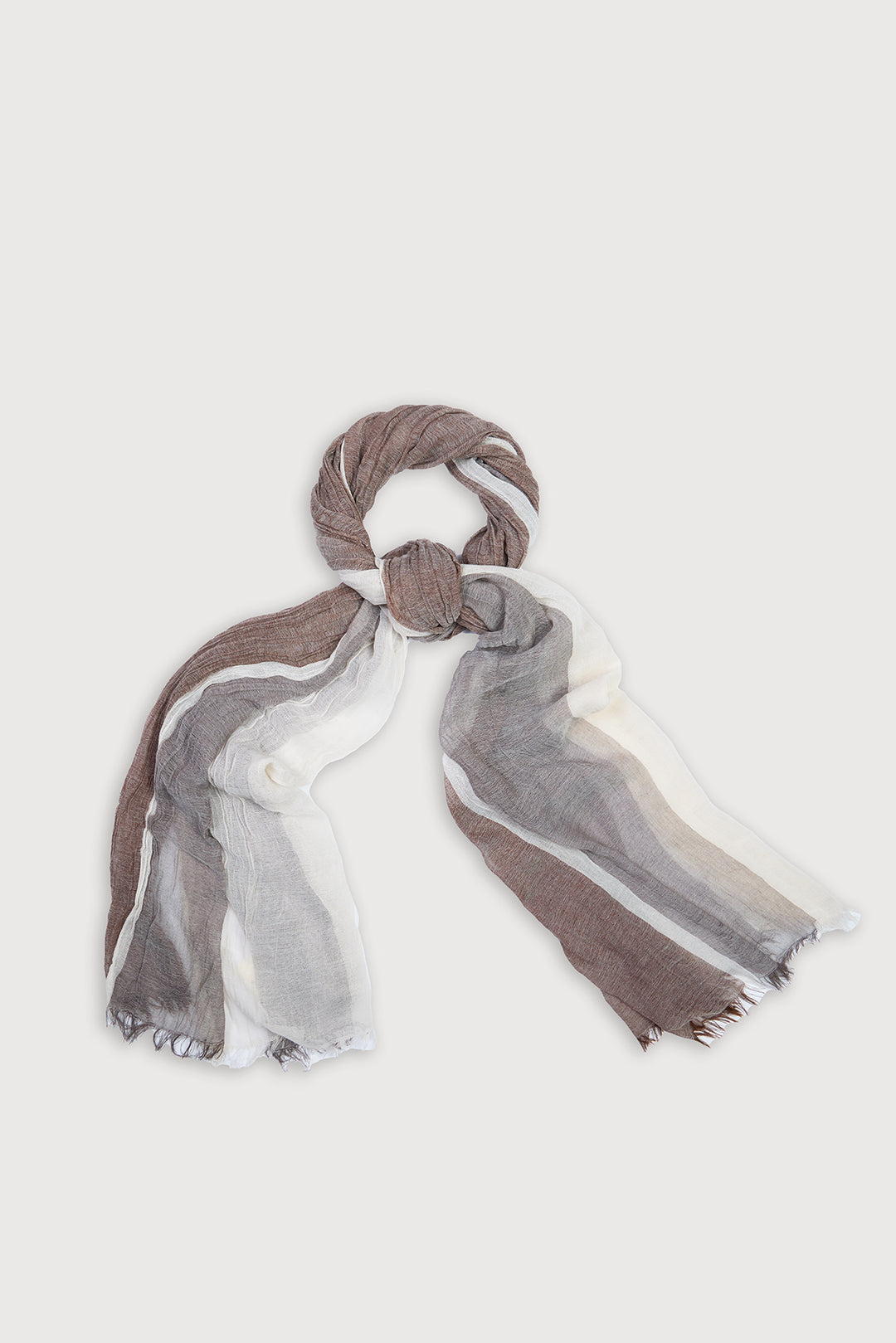 Striped Fringed Beach Scarf