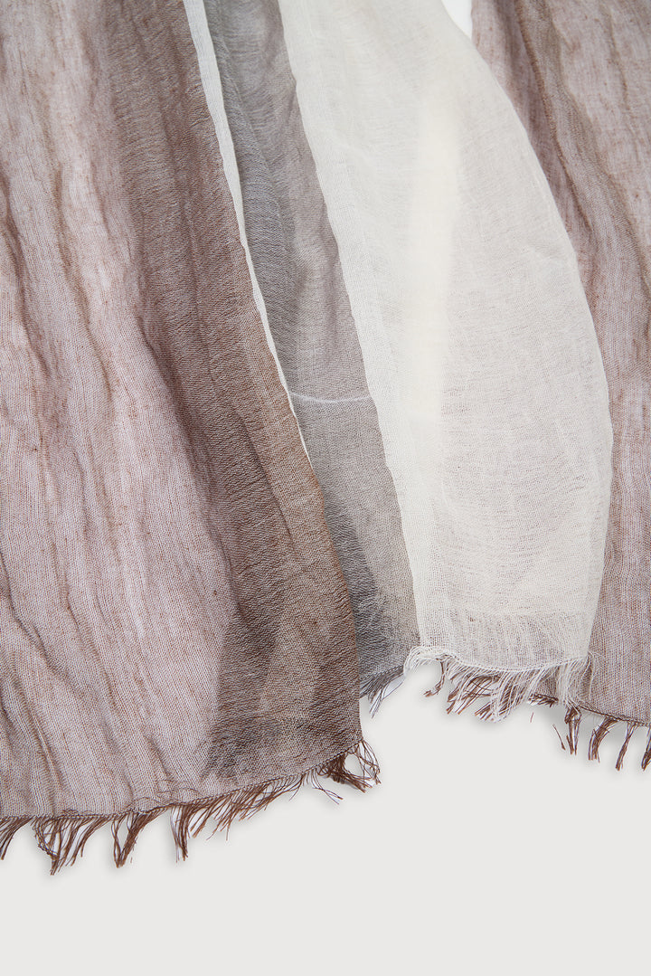 Striped Fringed Beach Scarf