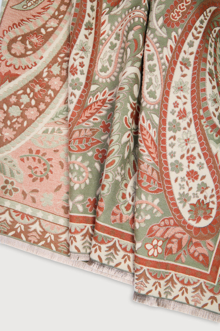Paisley Motif Reversible Scarf