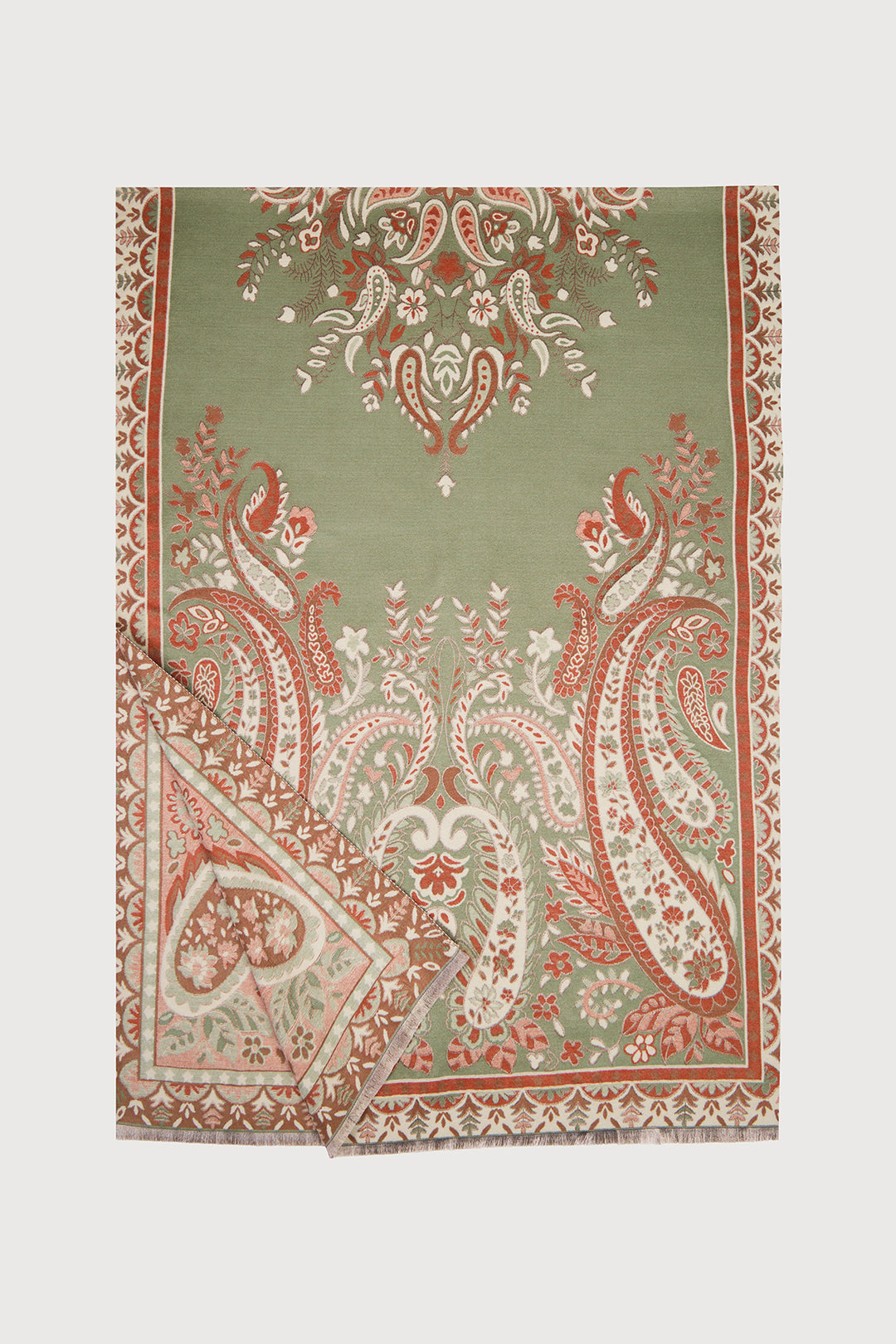 Paisley Motif Reversible Scarf