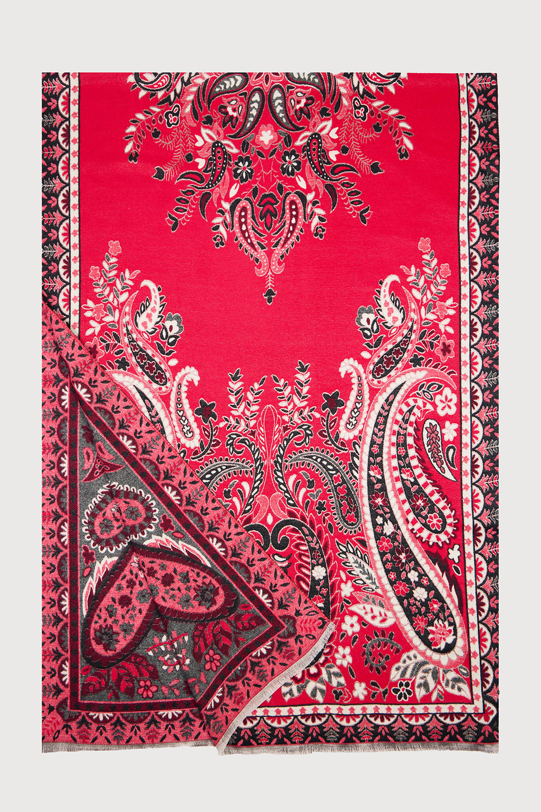 Paisley Motif Reversible Scarf