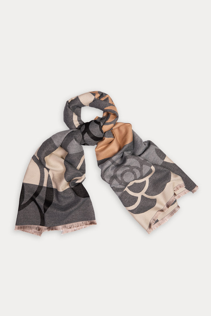 Geo Floral Reversible Scarf