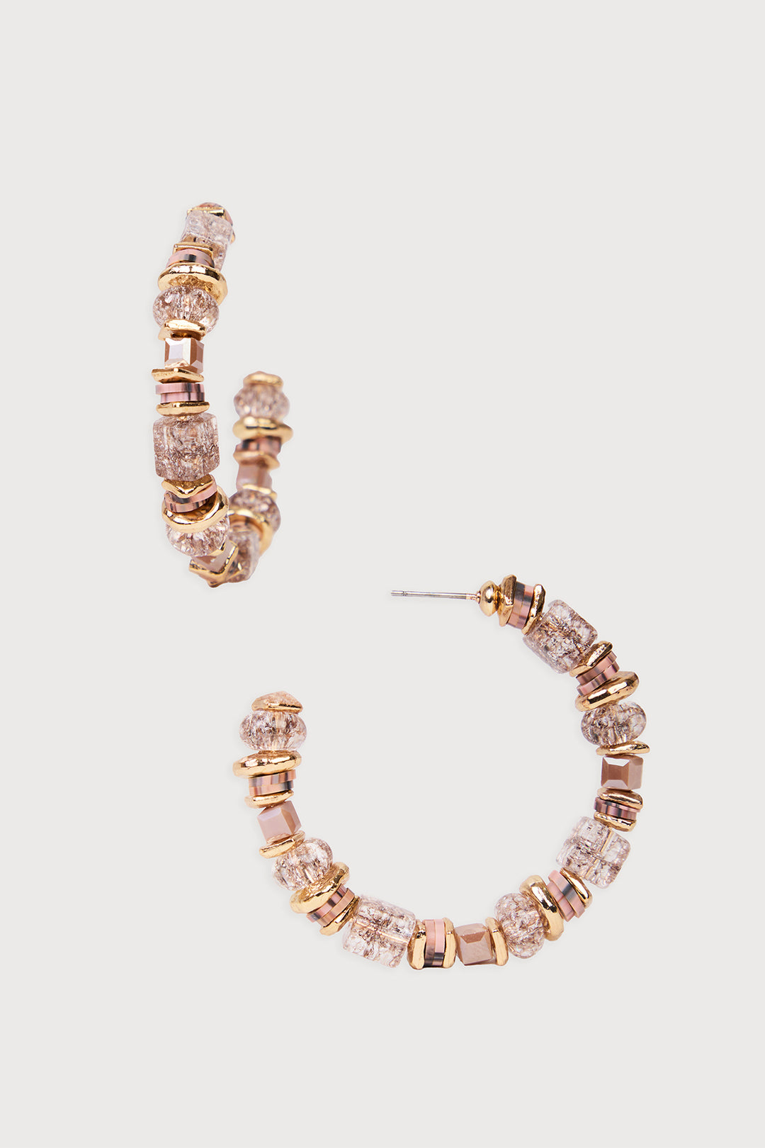 Beaded Crystal Hoop Earring