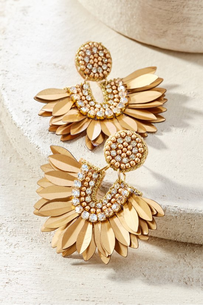 Beaded Wing Earrings