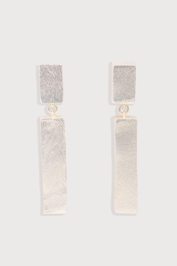 Duo Rectangle Metal Earrings