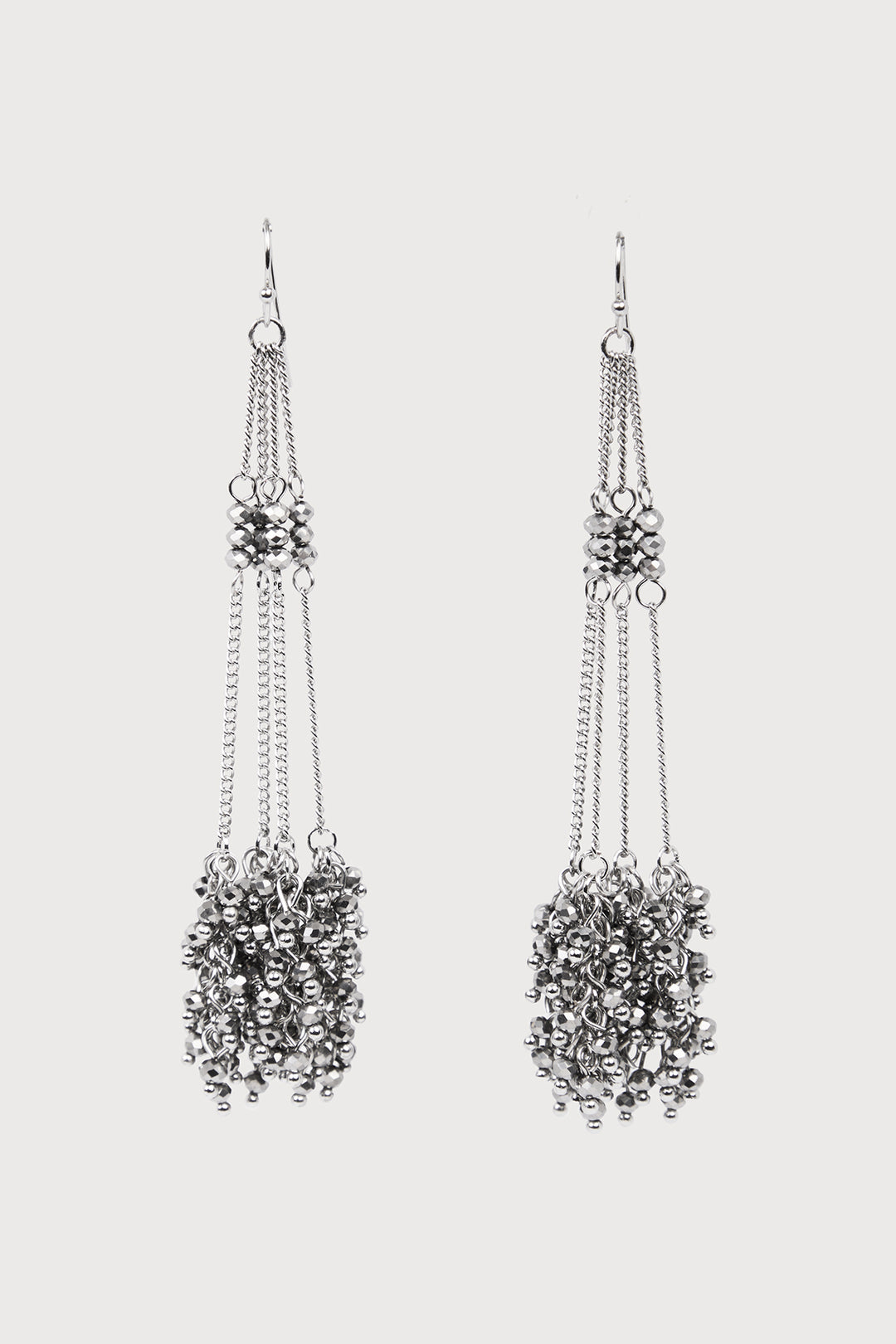 Cluster Drop Chain Earrings
