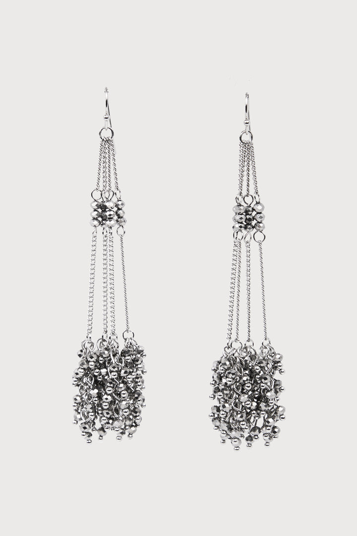 Cluster Drop Chain Earrings