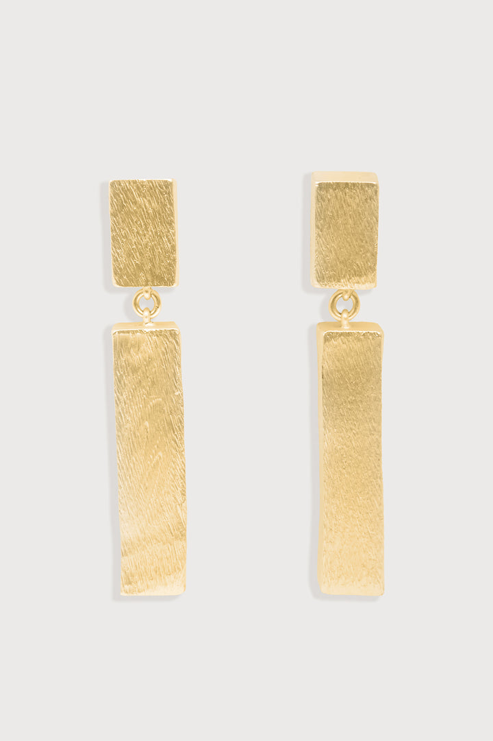 Duo Rectangle Metal Earrings