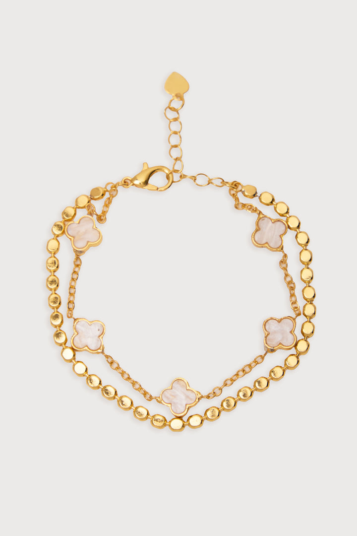 Multi Clover Charm Bracelet