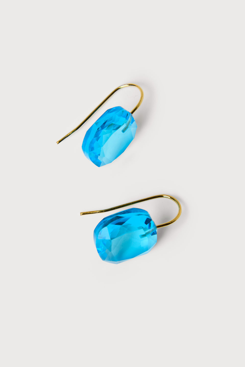 Floating Crystal Earring - Blue
