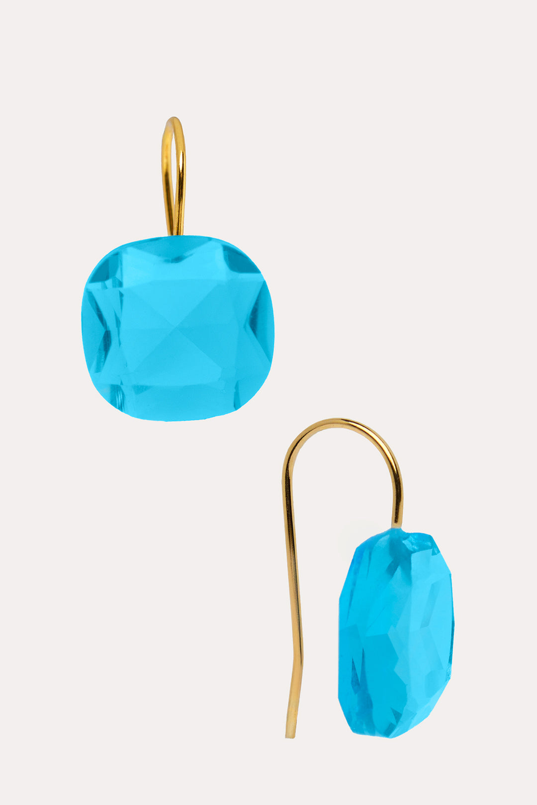 Floating Crystal Earring - Blue