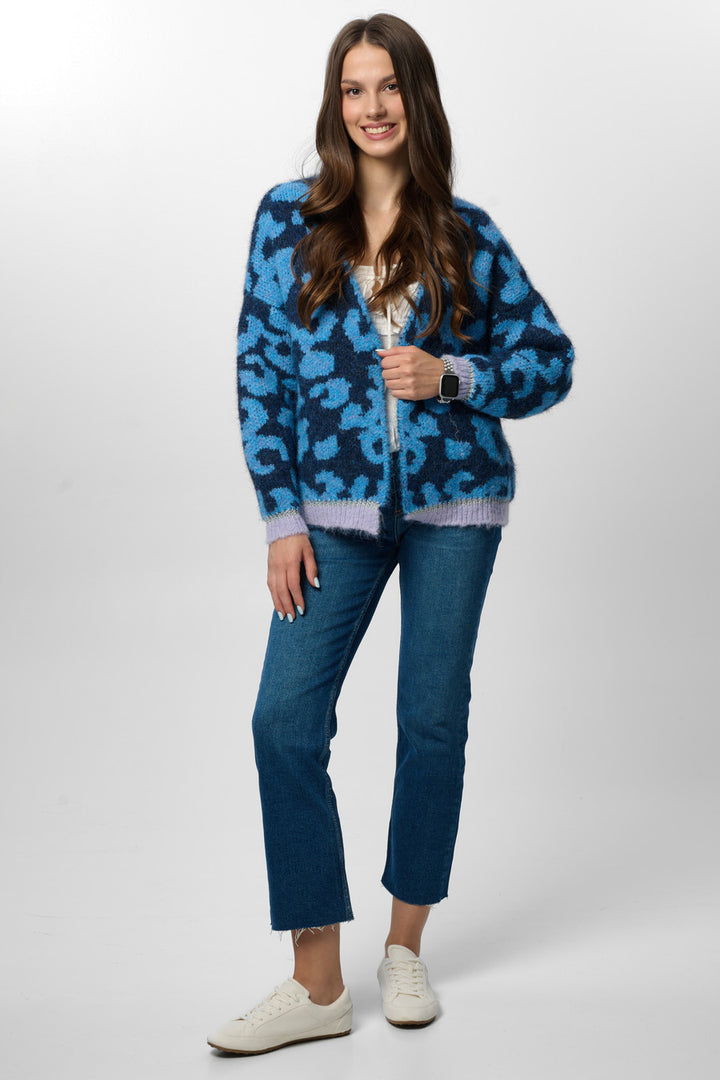 Animal Print Mohair Cardigan