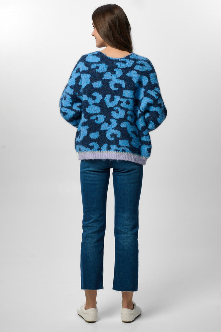 Animal Print Mohair Cardigan