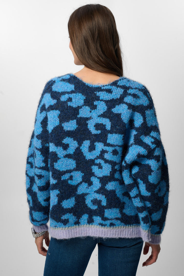 Animal Print Mohair Cardigan
