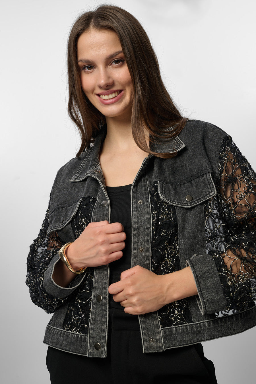 Denim Lace Jacket