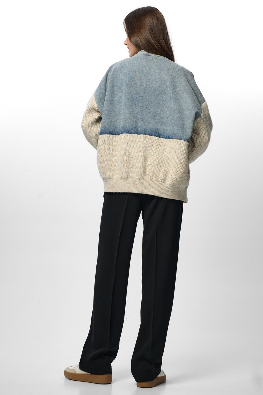 Denim and Grey Combo Jacket