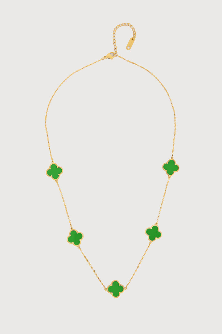 Multi Clover Charm Necklace