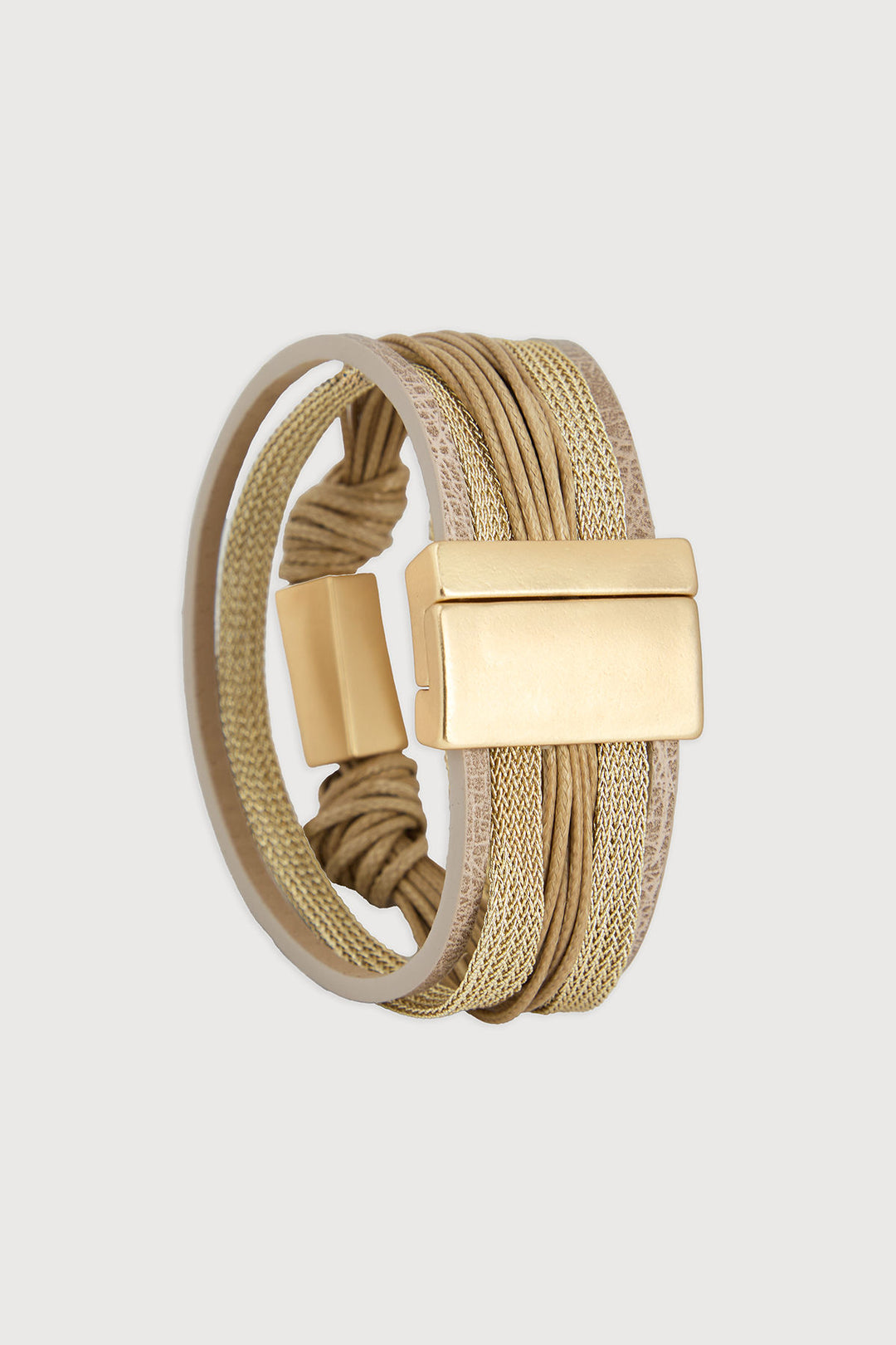 Rectangle Charm Cord Bracelet