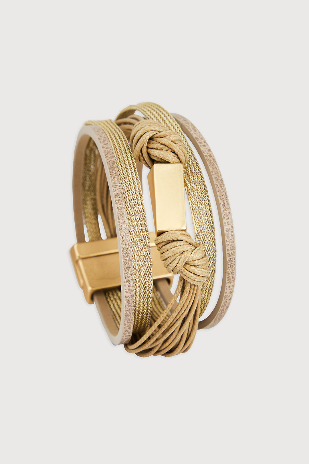 Rectangle Charm Cord Bracelet