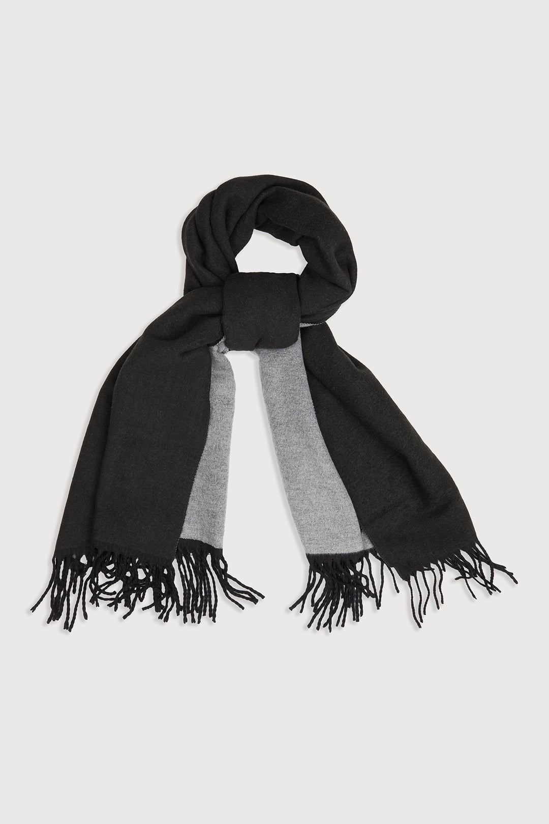 Solid Fringe Reversible Scarf