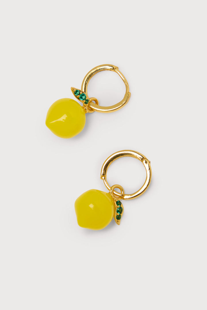Lemon Huggie Charm Earrings