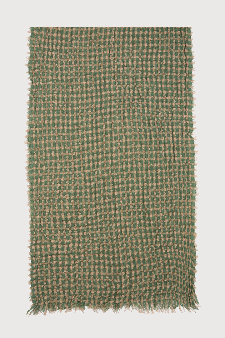 Crinkle Plaid Scarf