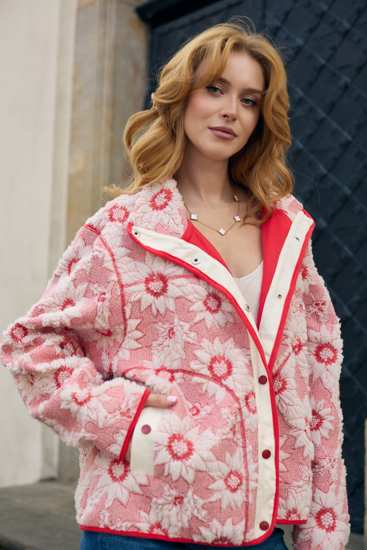 Floral Sherpa Jacket