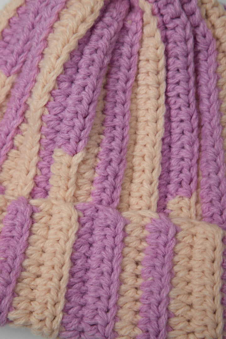 Candy Striped Chunky Beanie