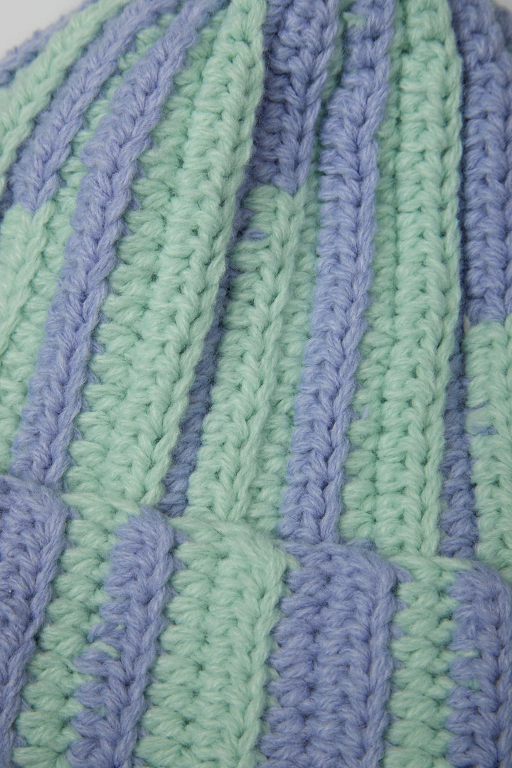 Candy Striped Chunky Beanie