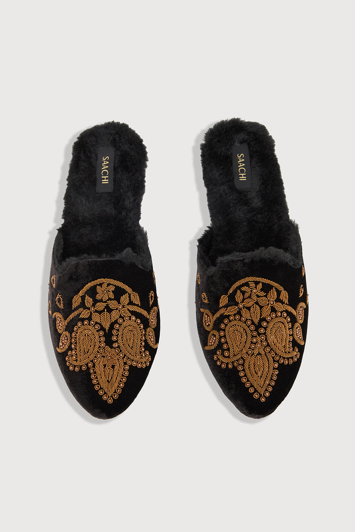 Antique Fur Shoes