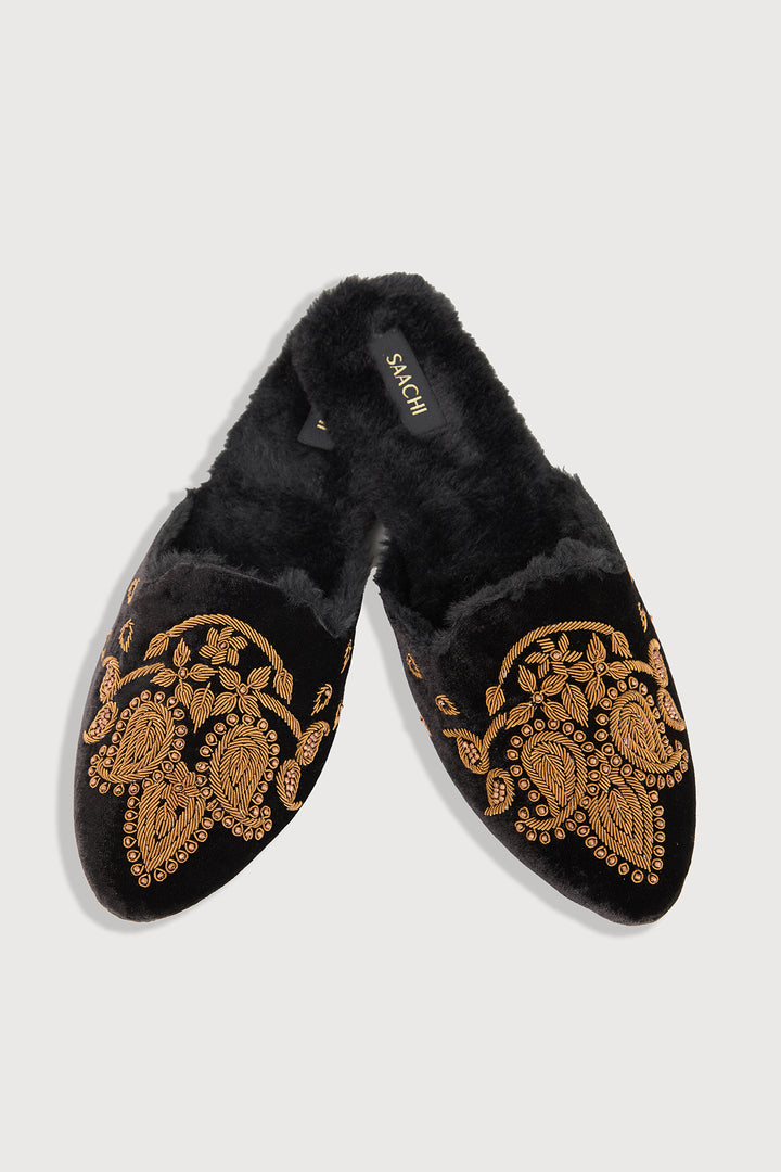 Antique Fur Shoes