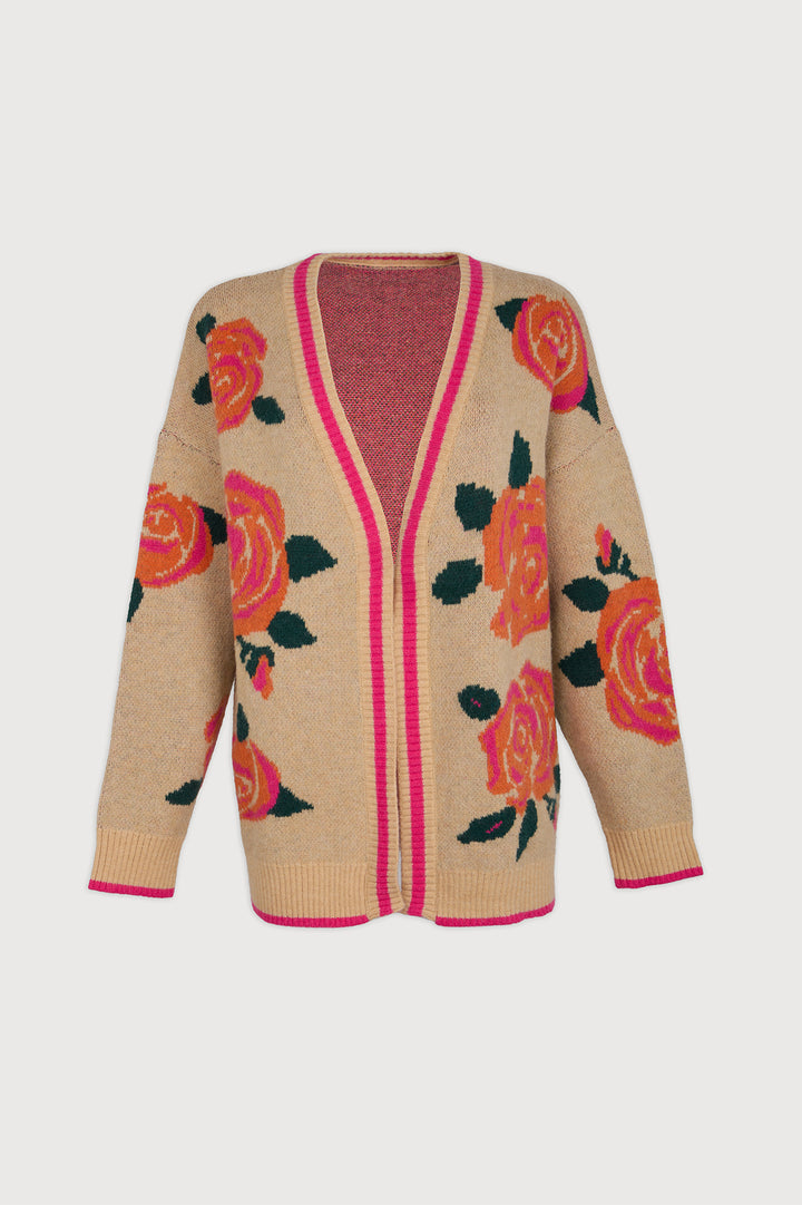 Flower Print Cardigan