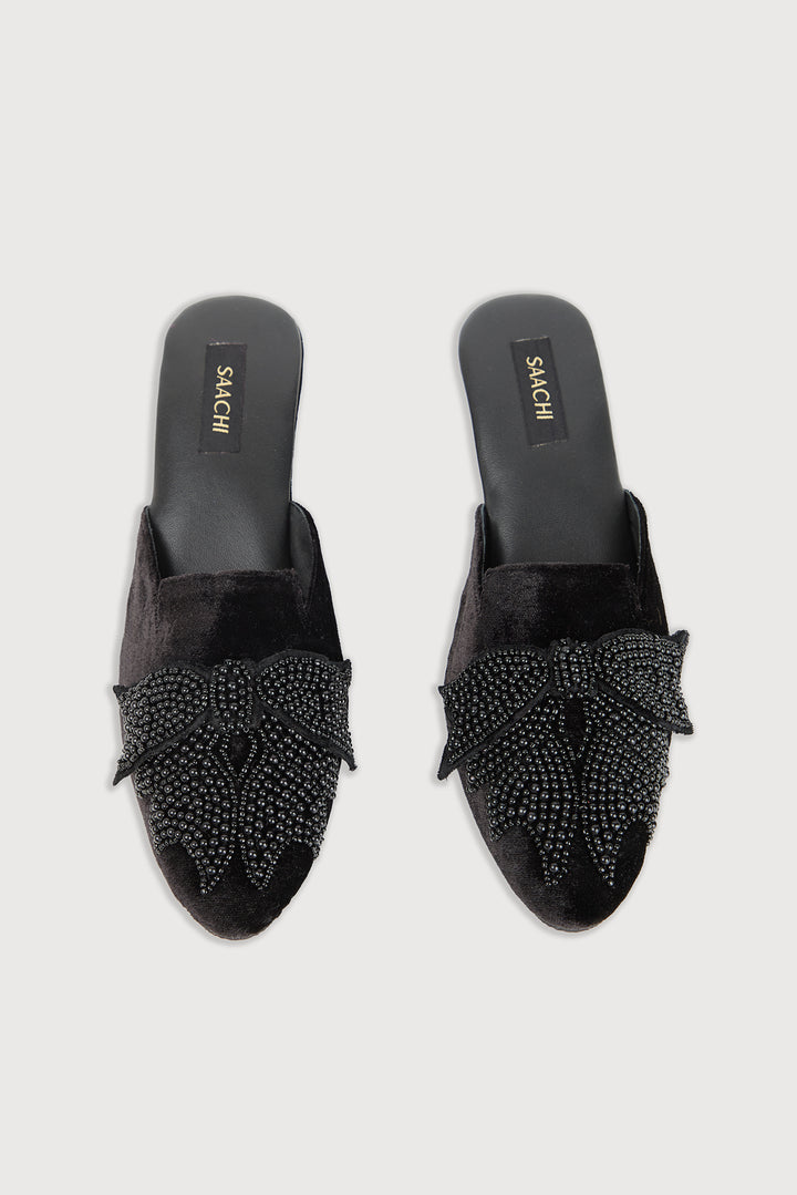 Velvet Bow Shoes