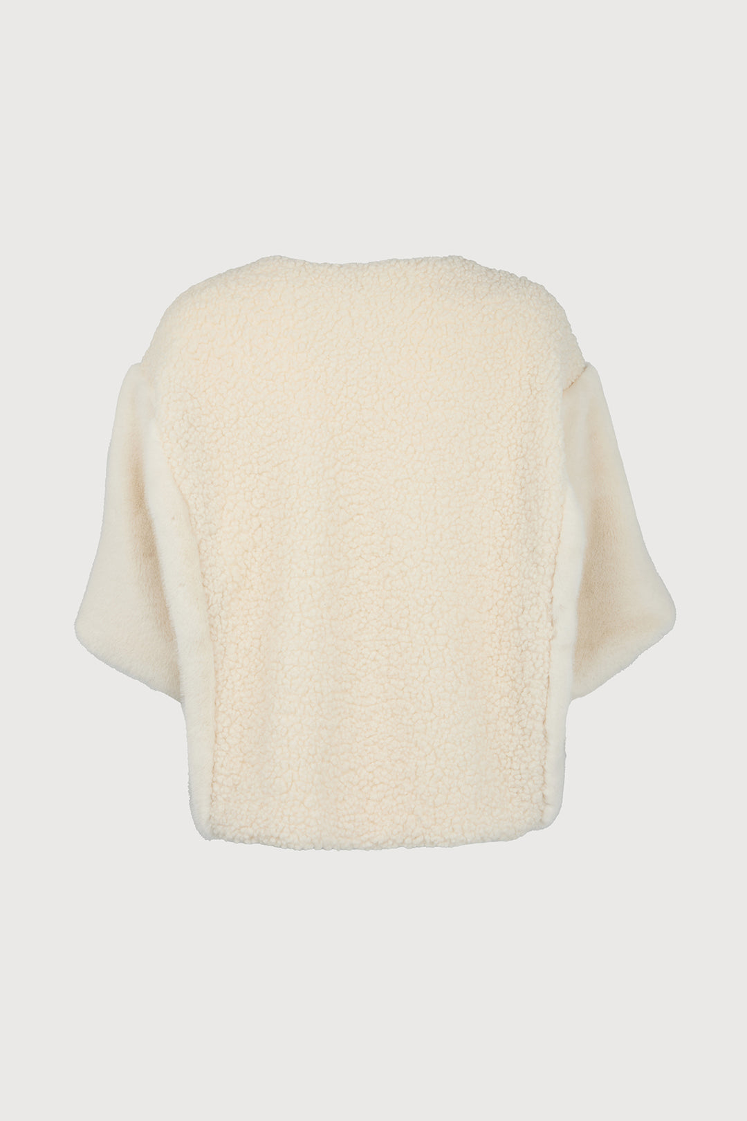 Fur Tie Front Short Kimono