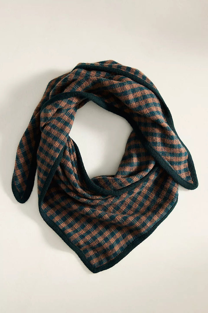Wool Triangle Scarf - Black