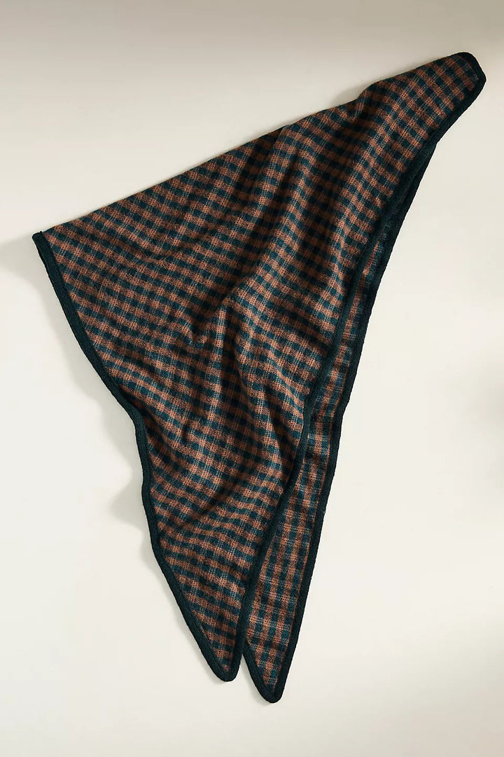 Wool Triangle Scarf - Black