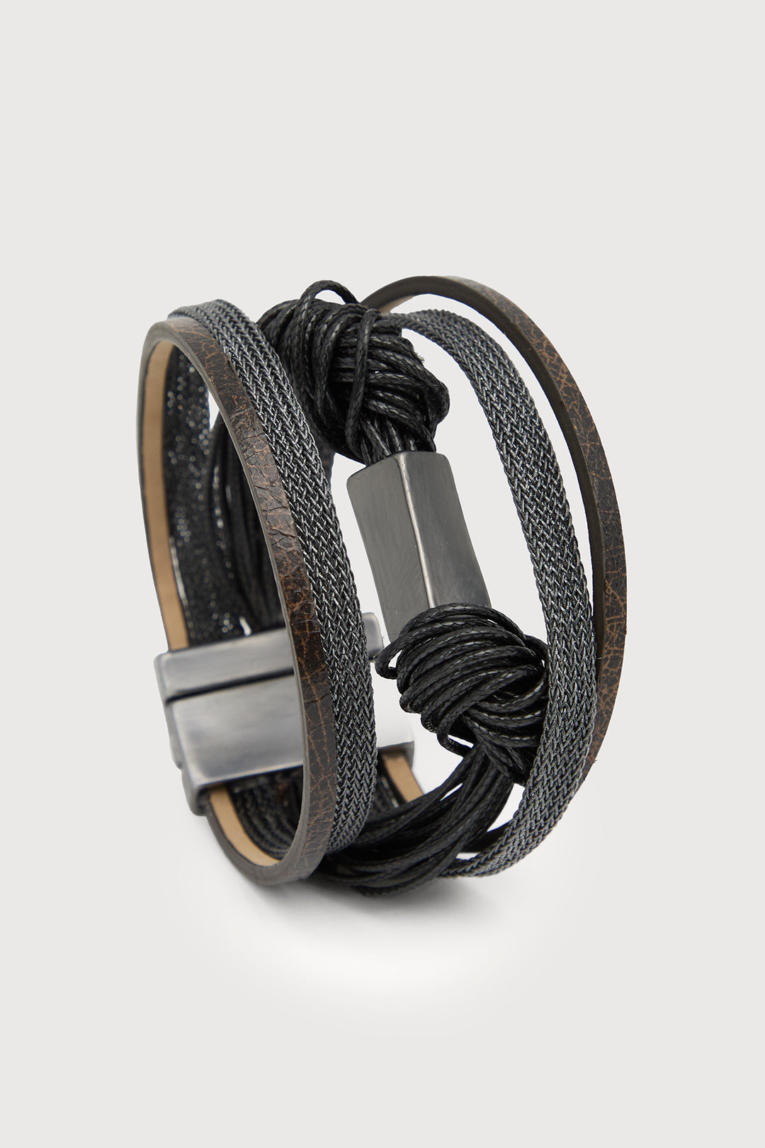 Rectangle Charm Cord Bracelet