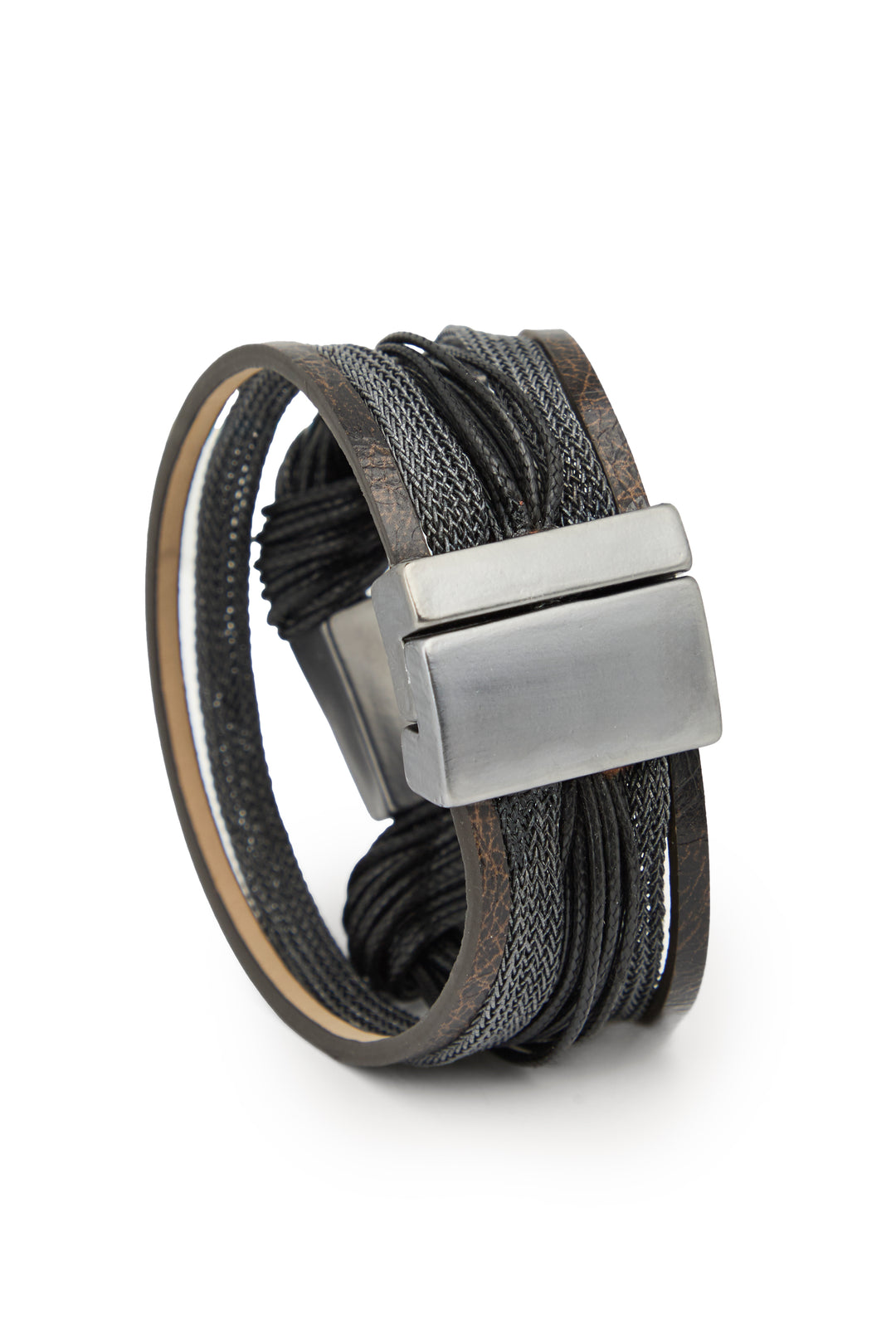 Rectangle Charm Cord Bracelet