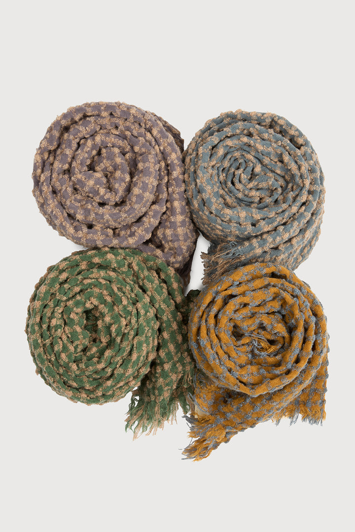 Crinkle Plaid Scarf