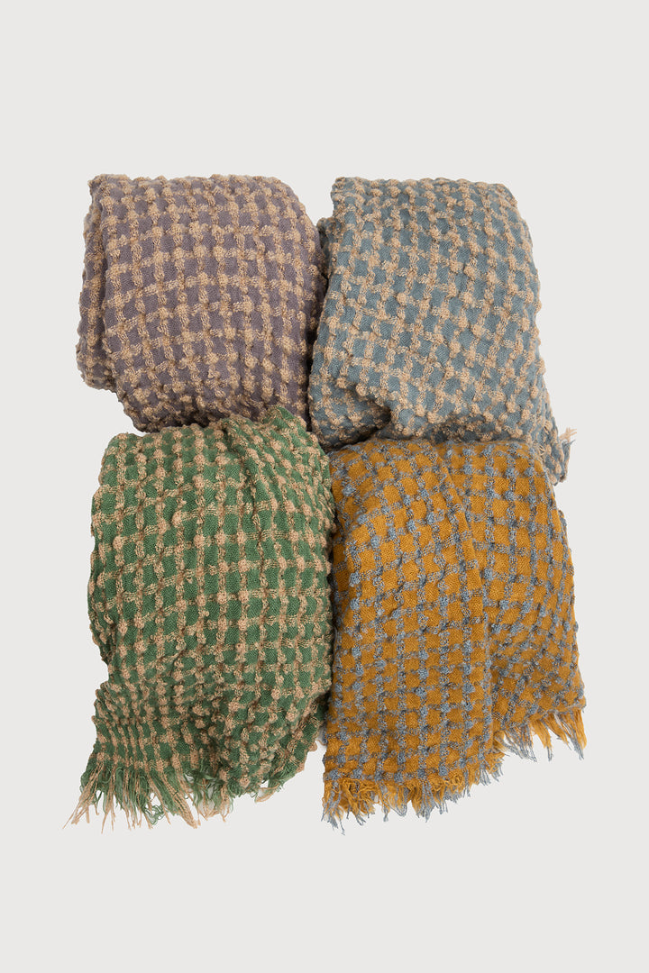 Crinkle Plaid Scarf