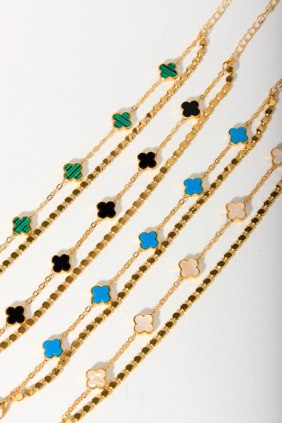 Multi Clover Charm Bracelet