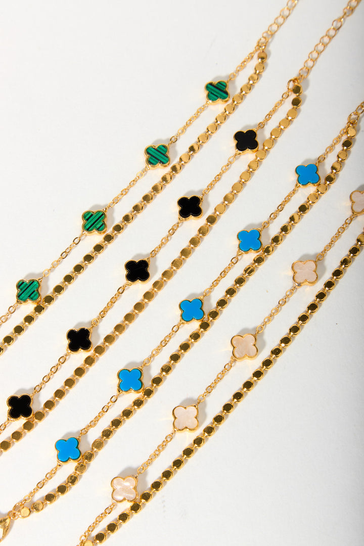 Multi Clover Charm Bracelet